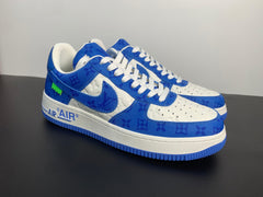 NIKE X OFF WHITE X LOUIS VUITTON - AIR FORCE 1 " WHITE ROYAL "