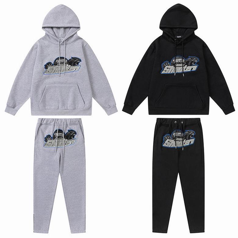 TRAPSTAR TRACKSUIT LOGO BLUE SHOOTERS *GREY/BLACK*