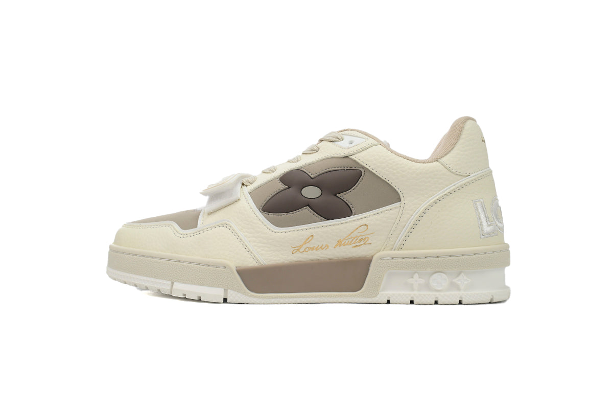 LOUIS VUITTON TRAINER " MONOGRAM FLOWER BEIGE "