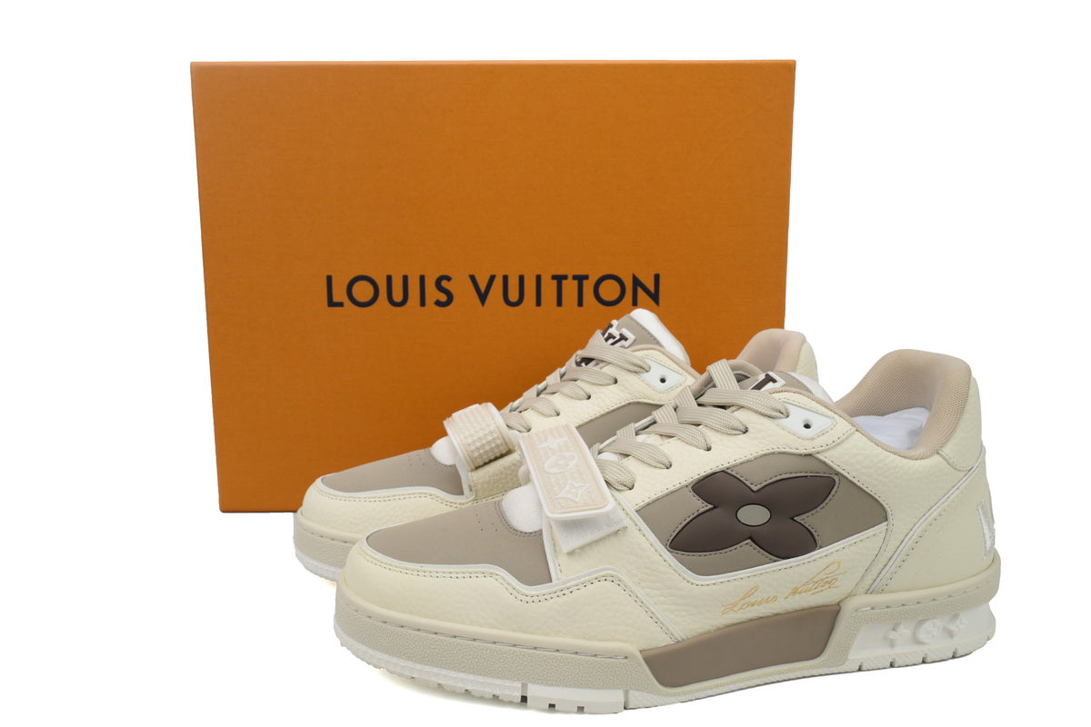 LOUIS VUITTON TRAINER " MONOGRAM FLOWER BEIGE "