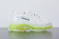 BALENCIAGA TRIPLE S '' WHITE/ GREEN FLUO "