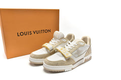 LOUIS VUITTON TRAINER " BEIGE CLOTH CLOVER "