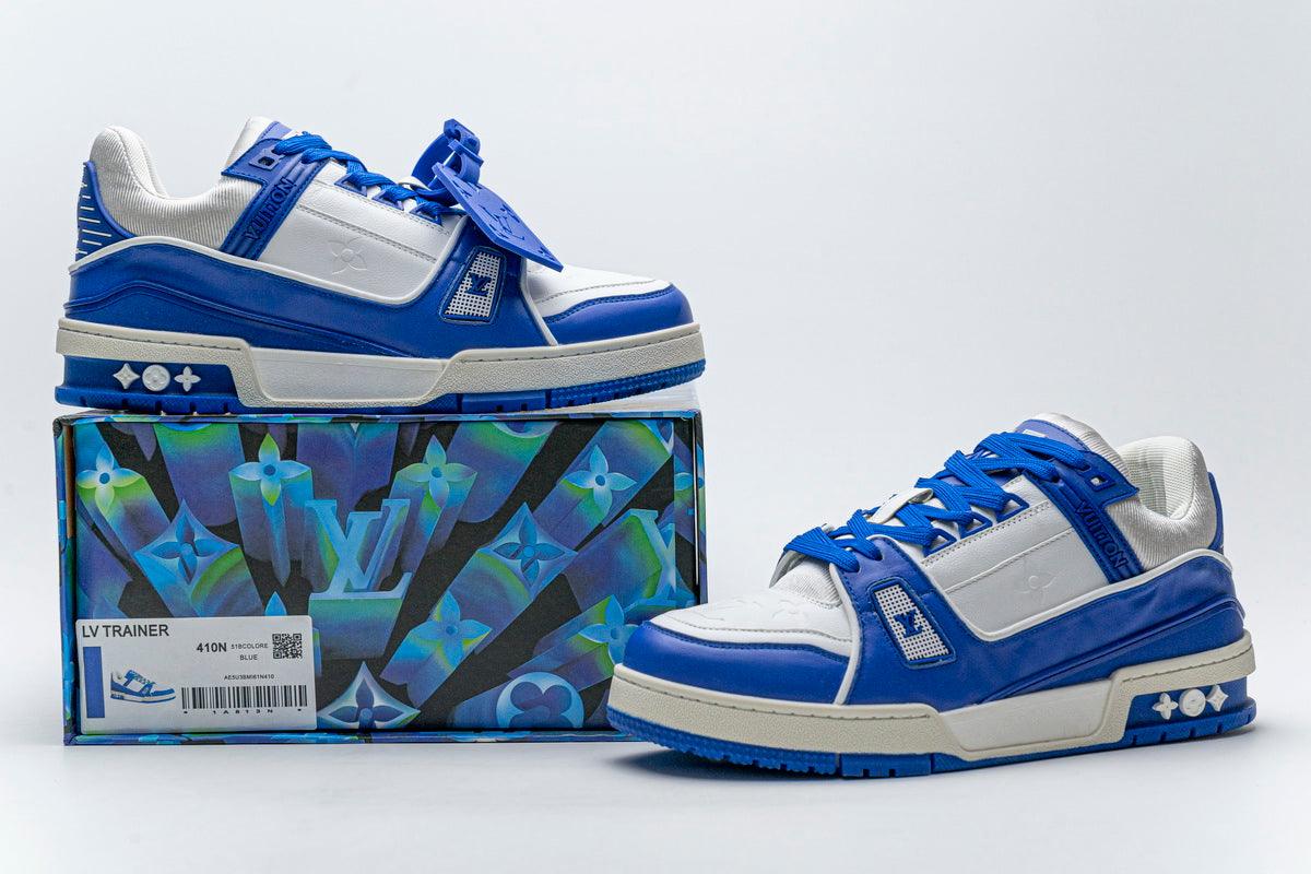 Louis Vuitton Trainer Sneakers (Blue) – Luxxe