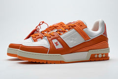 LOUIS VUITTON TRAINER " WHITE ORANGE "